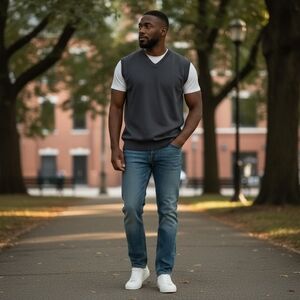 Nike Gold Men's Black Vest